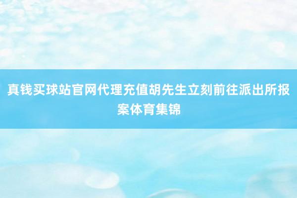 真钱买球站官网代理充值胡先生立刻前往派出所报案体育集锦