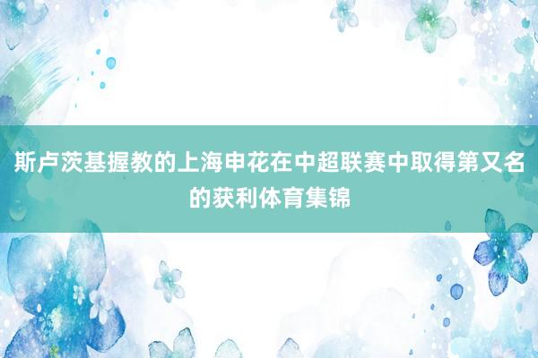 斯卢茨基握教的上海申花在中超联赛中取得第又名的获利体育集锦